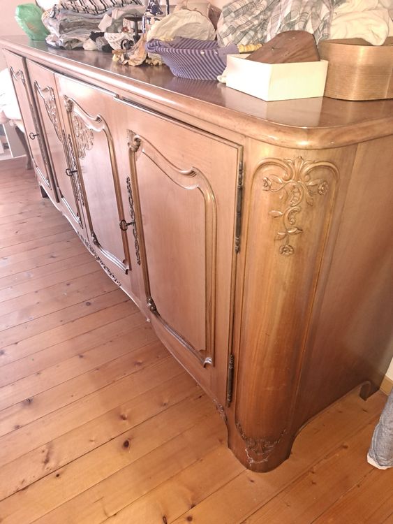 Commodes: Antiker Holz Buffetschrank, Vintage Sideboard lang – D'occasion à Kölliken par Upcycling-by-Mc-TAM