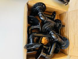 Wandhalterung Industrial Design schwarz Set neuwertig