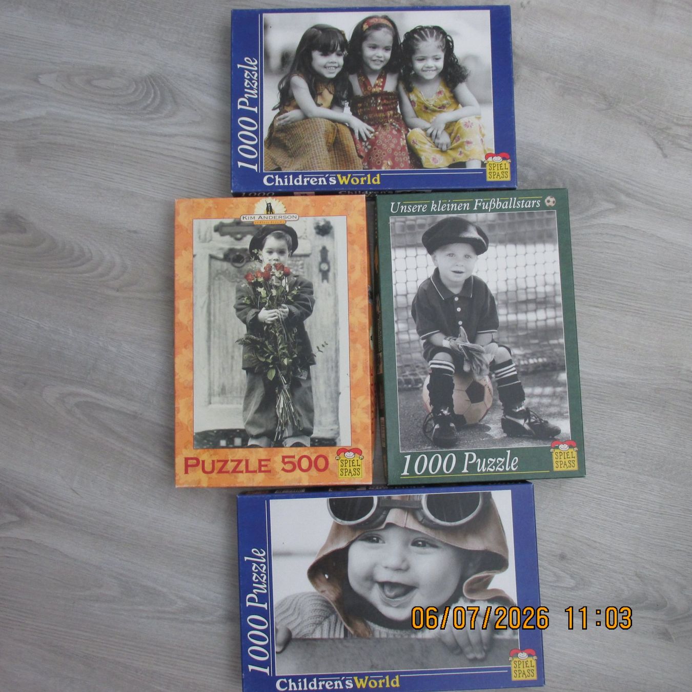 Puzzle: 4 Puzzle Kinder 1000 Teile und 500 Teile – Usato da Galgenen venduto da Forflowers 3