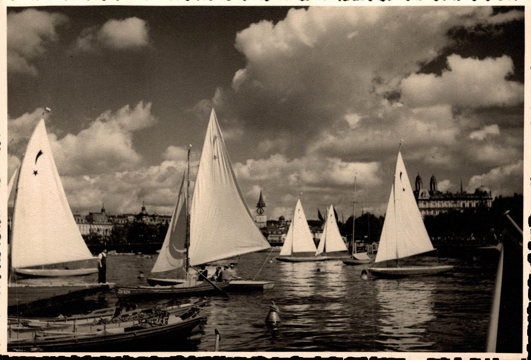 Cartoline postali: Segelregatta (vermutlich Bodensee) – Usato da Bronschhofen venduto da Astore