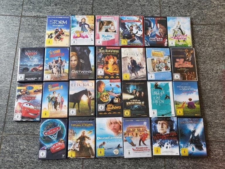26 DVD´s Kinder FSK 0-6, gebraucht, Cars, Fünf Freunde, Bibi (Gebraucht ...