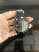 Herrenuhr Tommy Hilfiger schwarz Lederband mit Box