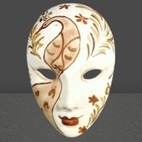 🎭 Venezianische Deko-Maske "Braun/Gold" – Handgemacht 🎭💫