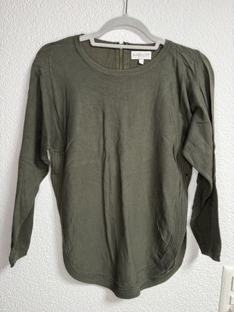 Apricot Pullover Khaki mit Reißverschluss (S)