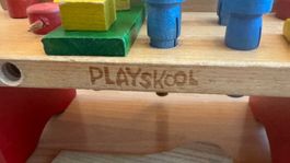 Playskool KinderHolz Werkbank Schrauben Nägel Hammer Zubehör