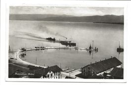 Romanshorn (TG) Hafen - Dampfschiff - Boot - Bahnwagen  1938