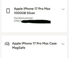 Iphone 17 pro Max 1000GB ungeöffnet