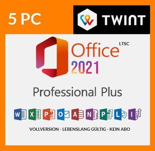 MS Office Professional Plus 2021 5PC LTSC Vollversion TWINT! | Kaufen ...