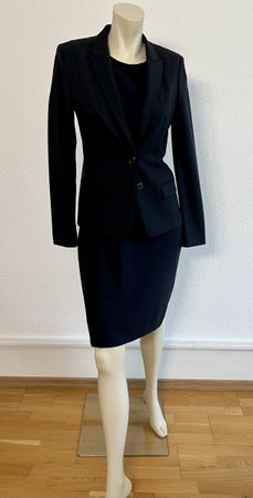💙 Hugo Boss Kostüm Blazer Gr. 34 Kleid Gr. 36 Naviblau 💙