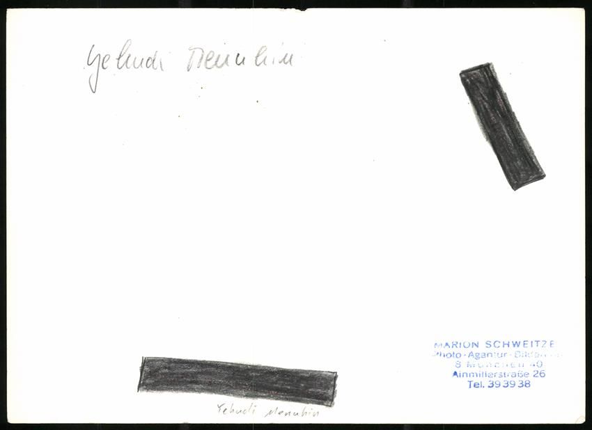 Fotografie & Manifesti: Fotografie Violinen Virtuose Yehudi Menu – Usato da Berlin venduto da bartko-reher 1