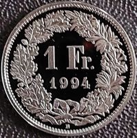 1 Franken 1994 pp / aus Münzsatz  / in einer Münzkapsel