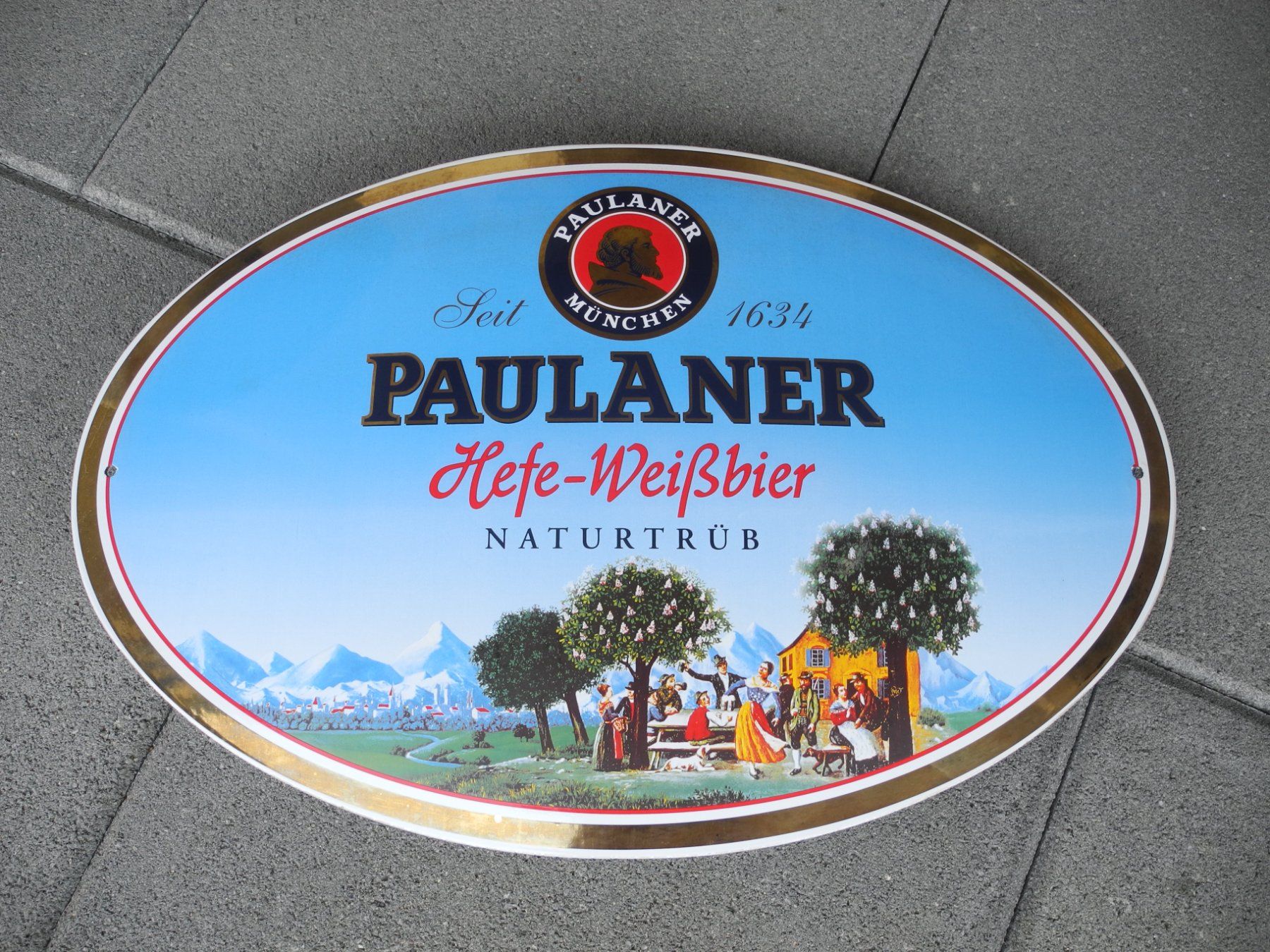 Insegne: PAULANER EMAILSCHILD NR. 2 – Usato da Reinach AG venduto da Huckleberrysix 3