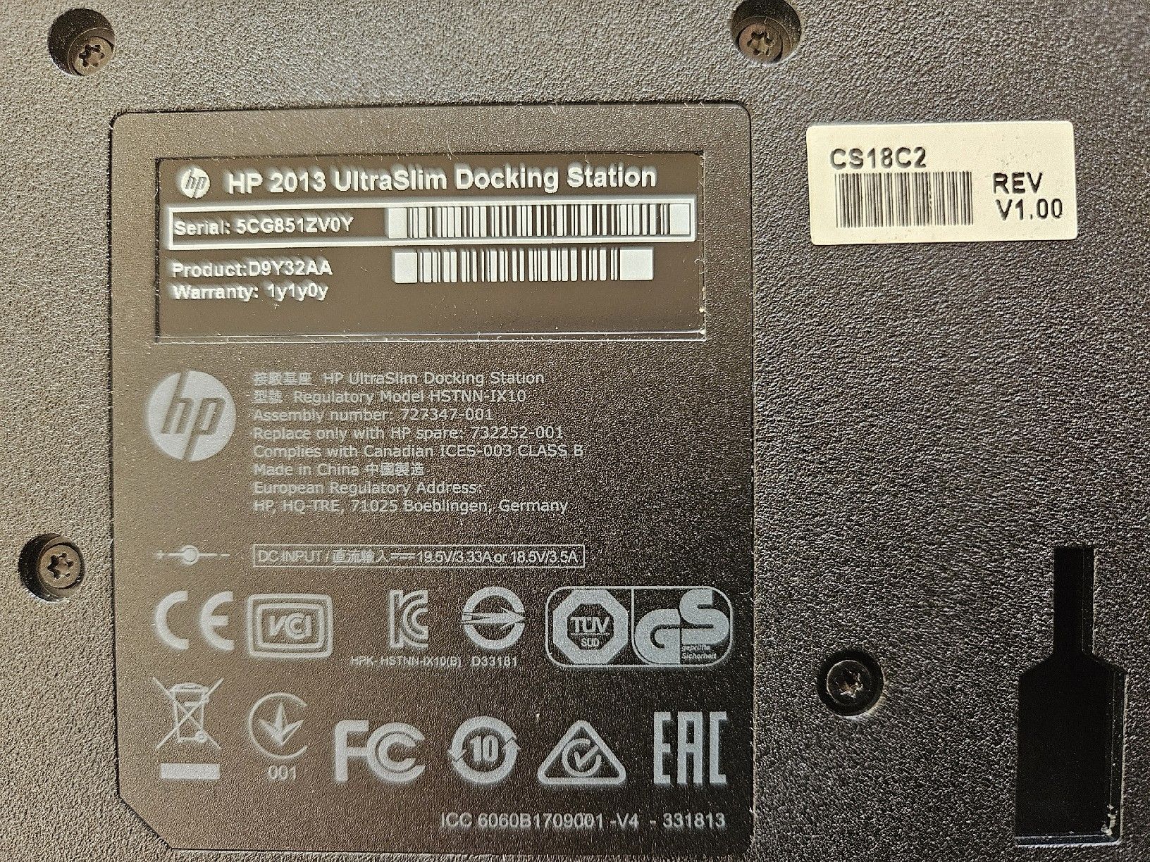 Hewlett Packard Docking station: HP UltraSlim Dockingstation – Usato da Niederweningen venduto da FlowerNZL 1