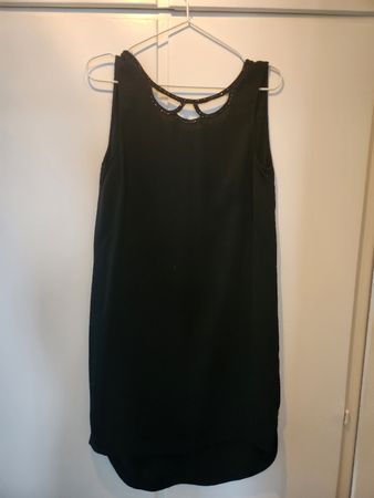 Black sleeveless dress with beaded neckline size M