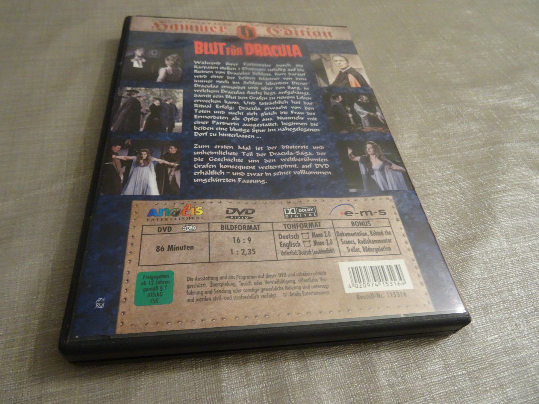 Tutti i DVDs: Dracula DVD - Blut für Dracula – Usato da Olten venduto da Disc-Verkauf 2