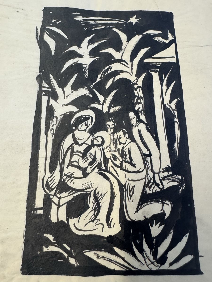 Gemälde: Heinrich Herzig 1887-1964 Maria mit Jesus dunkel Liquidation – Gebraucht aus Frasnacht von Kulturpalast 1