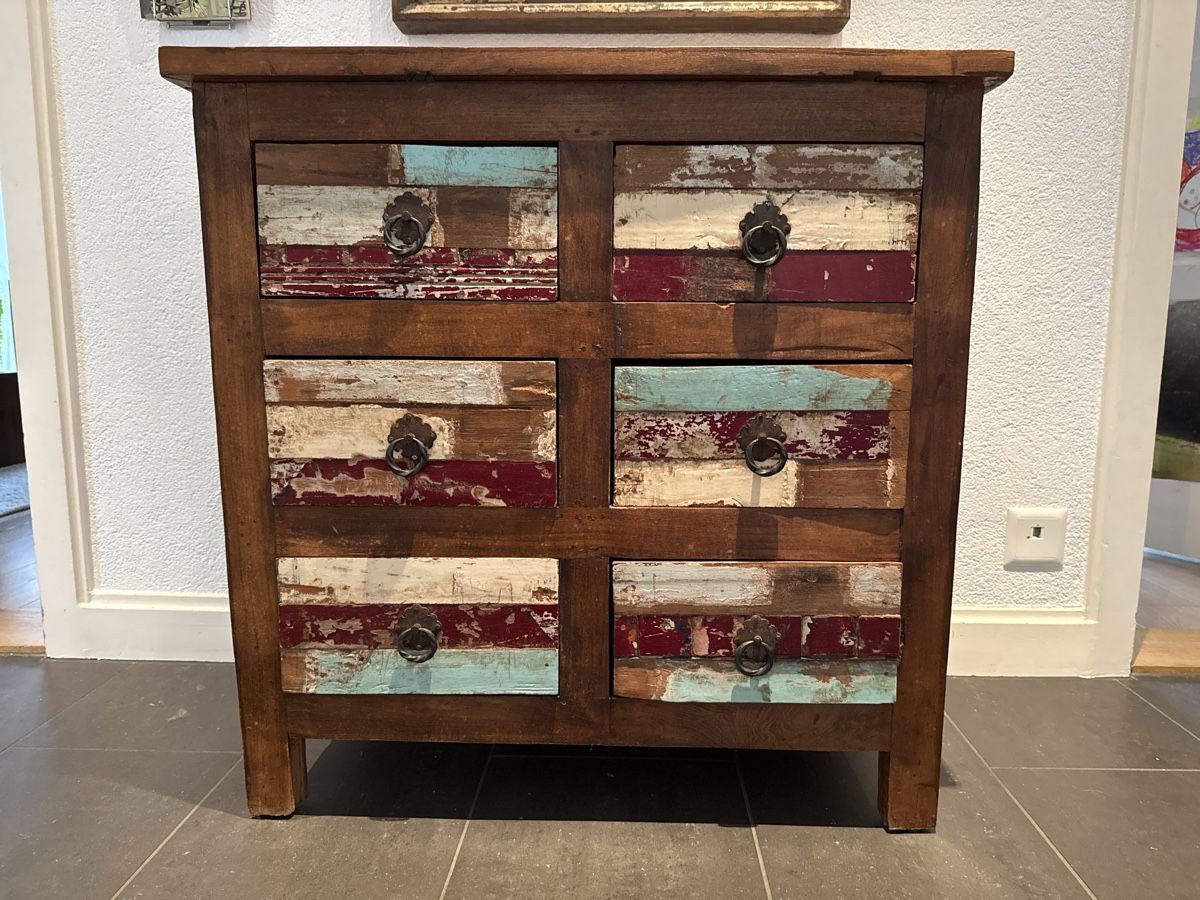 Cassettiere: Shabby chic Kommode 6 Schubladen – Usato da Zürich venduto da HanBel 1