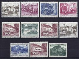 Österreich 5 Steckkarten mit guten  Werten postfrisch