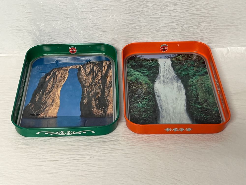 Lot De 2 Plateaux Publicitaires Vintage Métal – Naf-Naf Et Bahlsen – Déco Rétro
