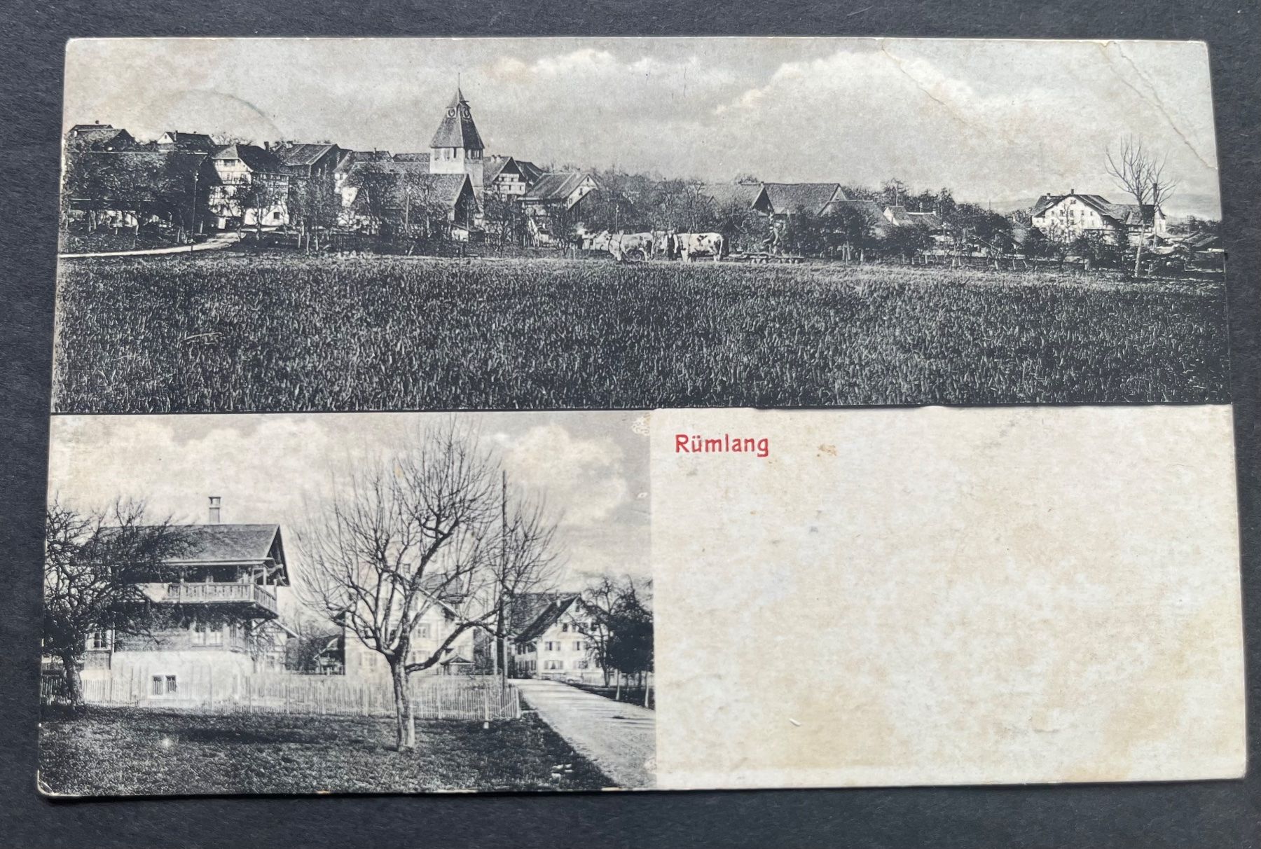 Cartes postales: Rümlang, 2 Ansichten Ort/ 1918 – D'occasion à Ostermundigen par DaxKarten-75