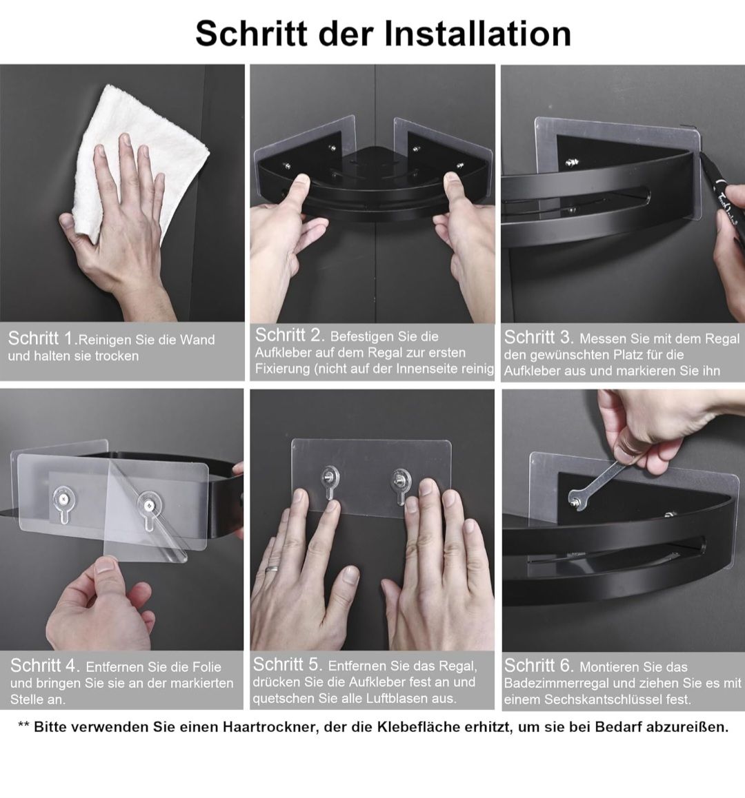 Fixations: Duschablage schwarz matt – Neuf avec emballage d'origine à Bern par Ssra 3
