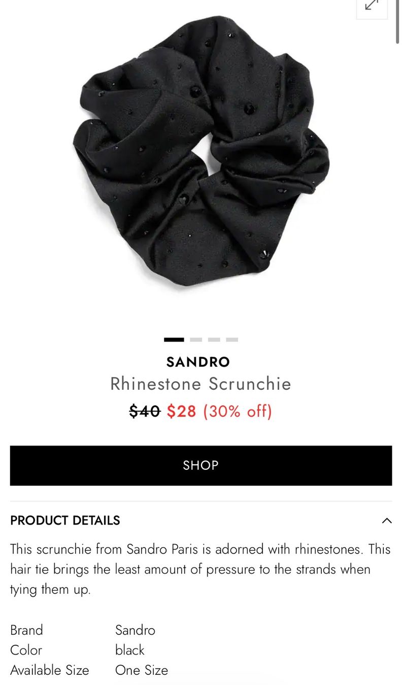 Accessoires pour cheveux: Schwarzer Glitzer Scrunchie von Sandro – D'occasion à Bottmingen par Itsclaire 1