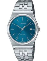 ⌚Herrenuhr ®CASIO Edelstahl Elegant Blau 35mm Datum 5ATM NEU