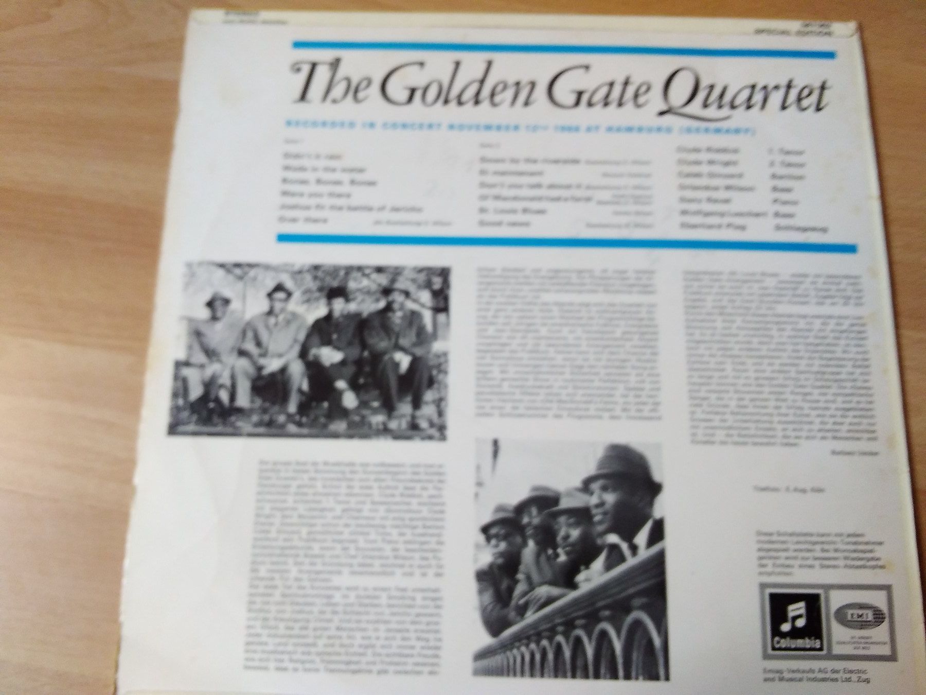 Dischi in vinile: LP Golden Gate Quartett LIVE 1966 ab 1.--Fr – Usato da Killwangen venduto da Freds7 2