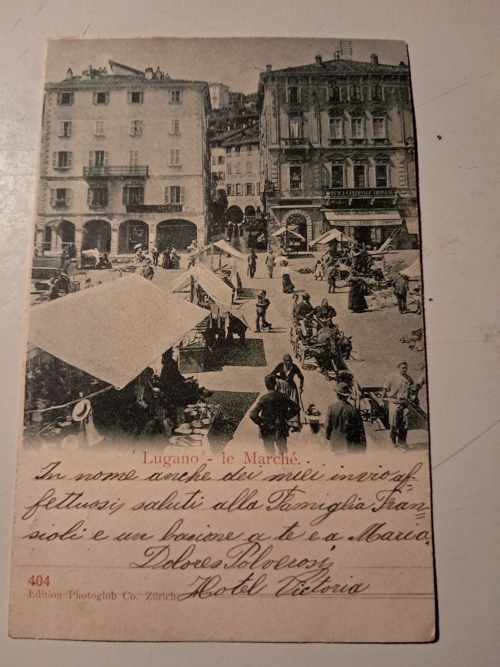 Cartoline postali: Piazz Riform Lugano – Usato da Gorduno venduto da ema_7yhp