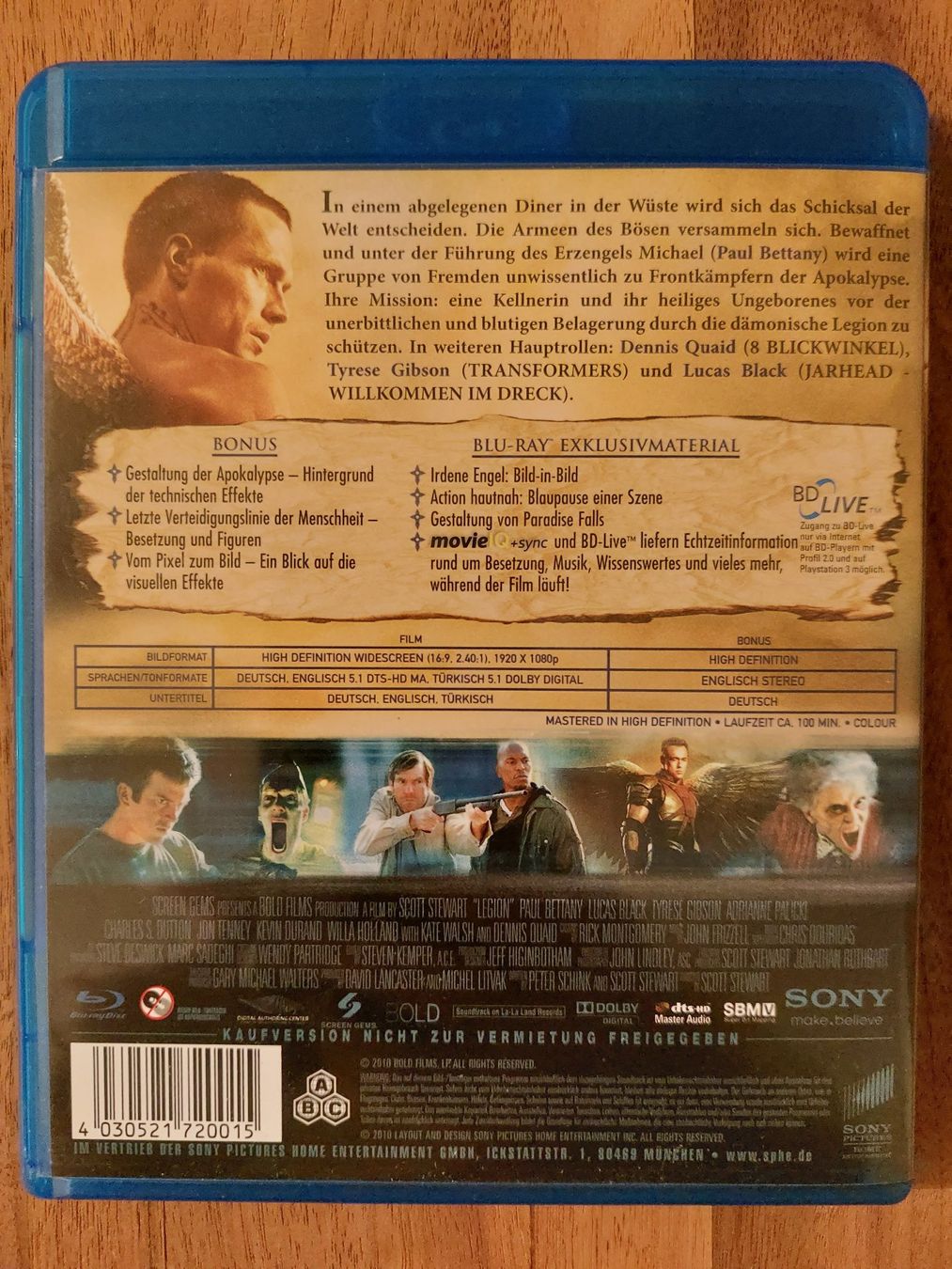 Tutti i DVDs: Blu Ray - Legion – Usato da Rheinfelden venduto da FilmAuktion 1