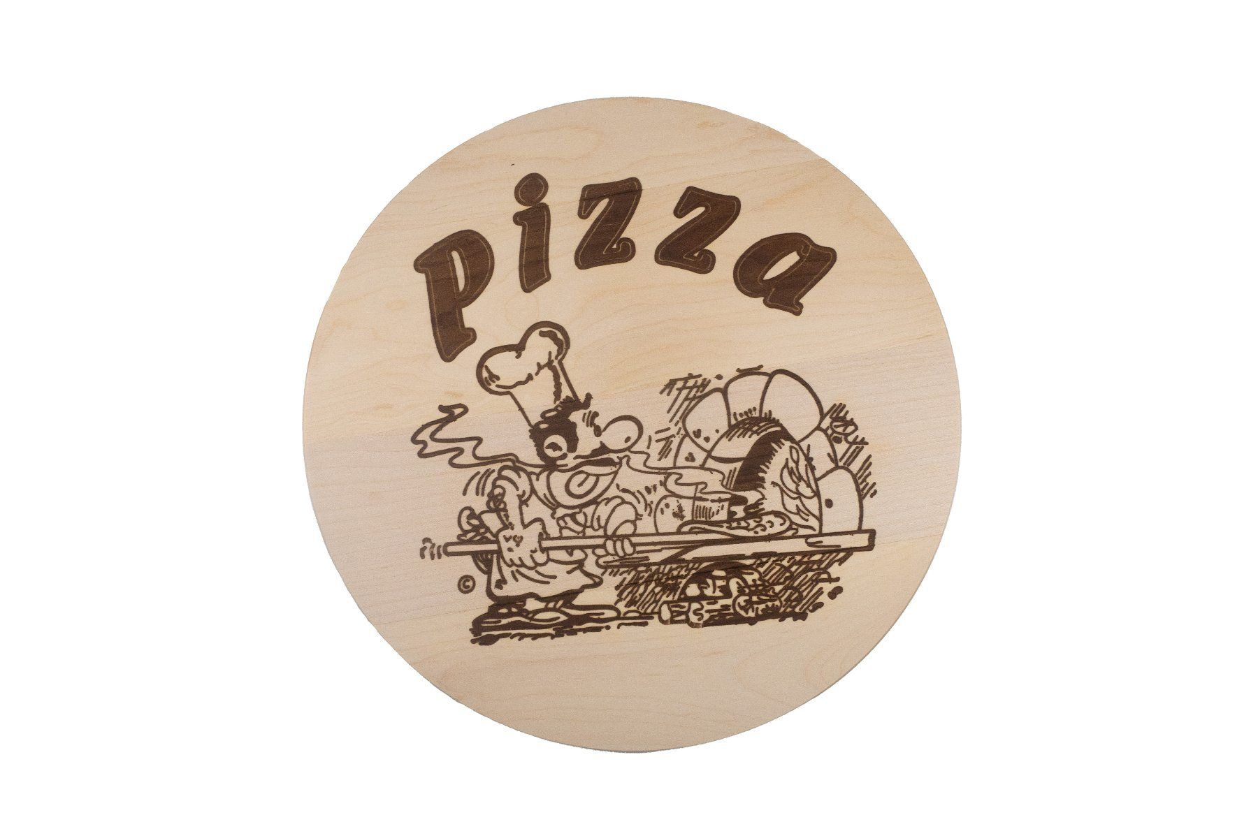 Piatti: Pizzateller "Pizzabäcker"  30cm Ahornholz Natur – Nuovo e nell'imballaggio originale da Pfäffikon ZH venduto da justnatur 3