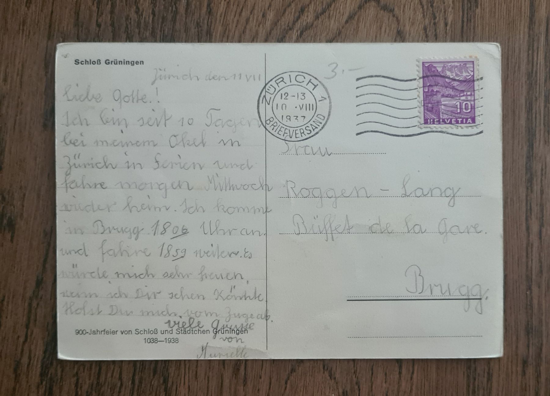 Cartoline postali: Schloss Groningen 1937 – Usato da Ebikon venduto da Donar50 1