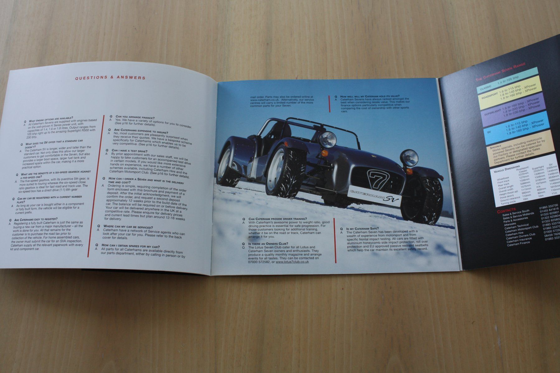 Caterham Documenti: Caterham 7 Prospekt 5/2003 – Usato da Wikon venduto da erwin400 2