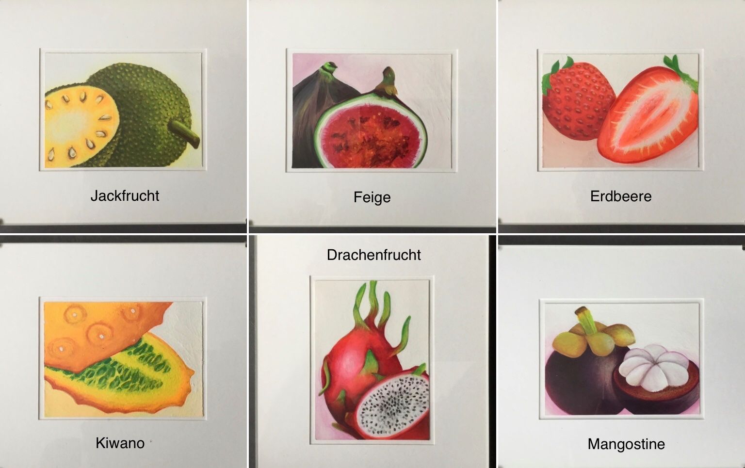Foto & Immagini: Frucht-Bilder | Mischtechnik auf Papier (Preis/Stk.) – Nuovo (secondo la descrizione) da Eggersriet venduto da Wiese61 2