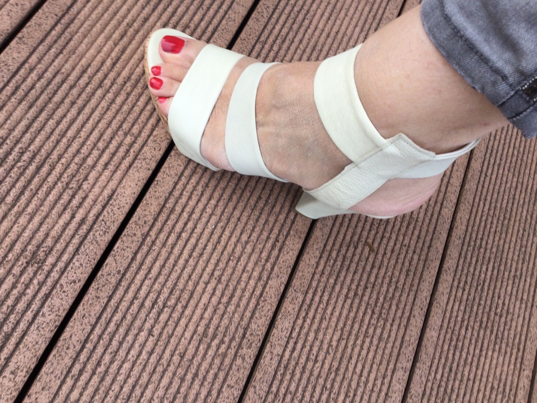 Max Mara Damenschuhe: Sandalettes compensées écru CUIR Max Mara NEUF – Neu und originalverpackt aus Agiez von chouchanelle 4