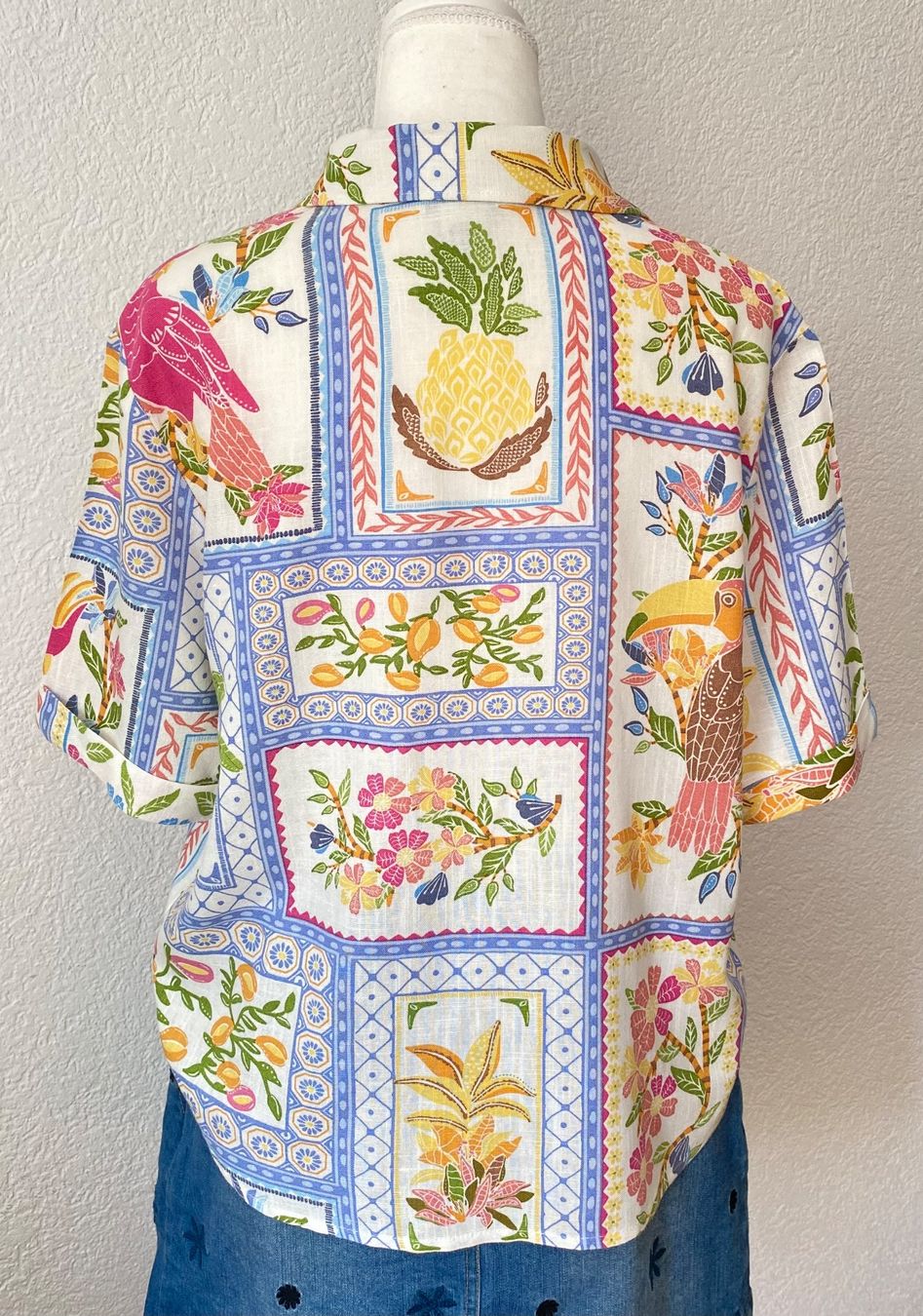 Camicette: Calypso St.Barth Bluse aus Rayon/Leinen Grösse S – Usato da Oberwil BL venduto da Leni-Mischi 1
