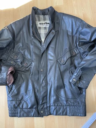 Veste en cuir Ted Stone of Switzerland, taille 48, gris