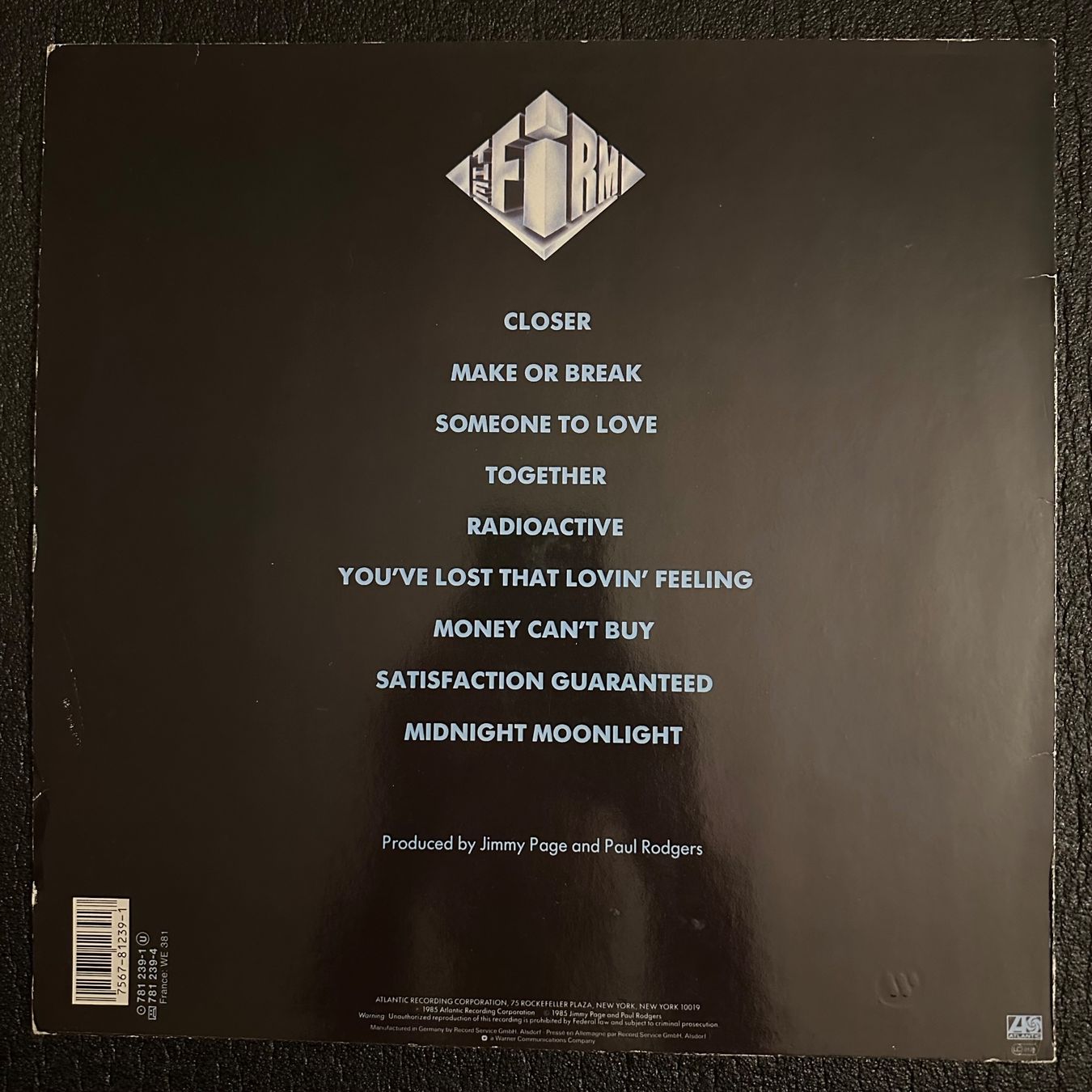 Dischi in vinile: LP - The Firm - The Firm – Usato da Breganzona venduto da Onairda75 1