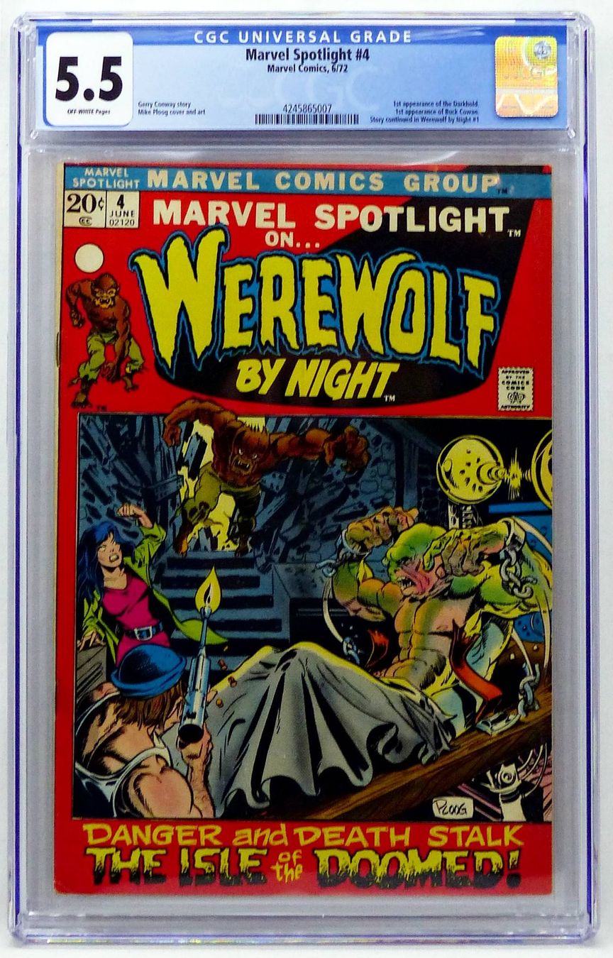 Fumetti: MARVEL SPOTLIGHT 4 WEREWOLF CGC KEY 1ST DARKHOLD MARVEL 1972 – Nuovo e nell'imballaggio originale da Lugano venduto da YouWantUS