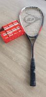 Squash Racket DUNLOP X-Lite TI inkl. Squash-Bälle Medium