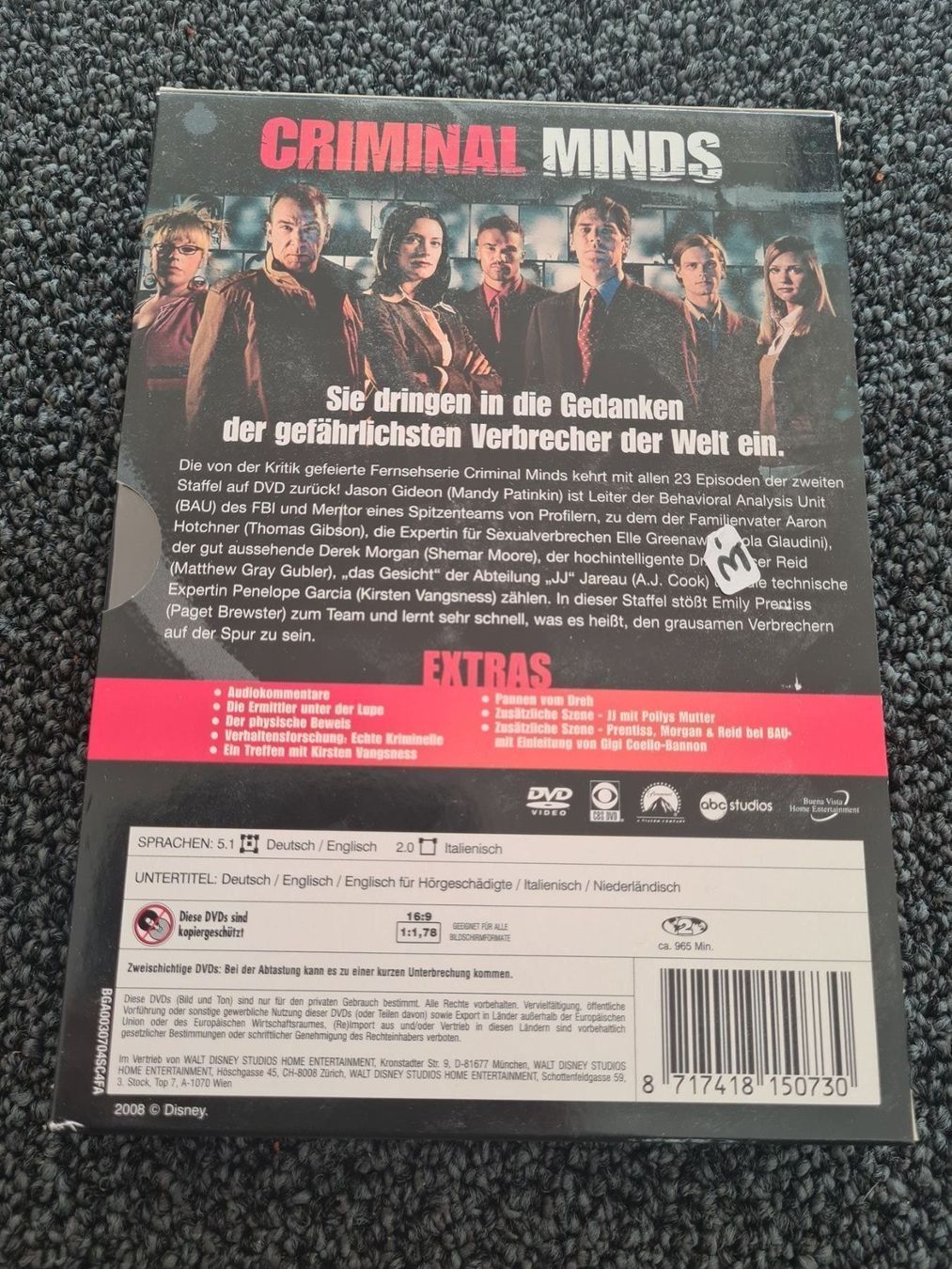 Tutti i DVDs: CRIMINAL MINDS STAFFEL 2 – Usato da Ruswil venduto da jan_bxl5 2