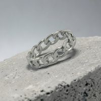 Edelstahl Ketten Ring Ringgrösse 52