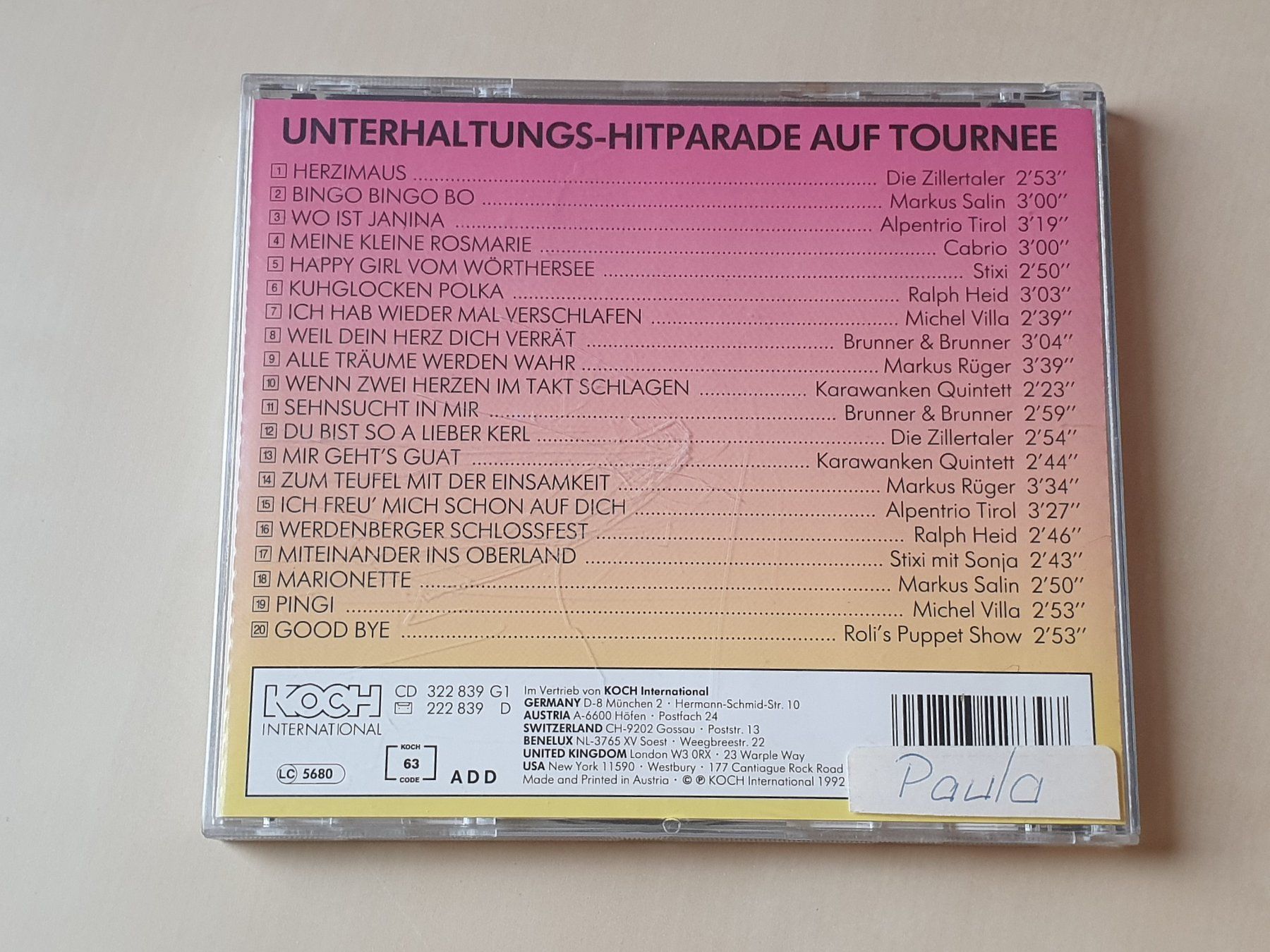 CD: Unterhaltungs Hitparade auf Tournee – Usato da Stansstad venduto da collectorsshop 1