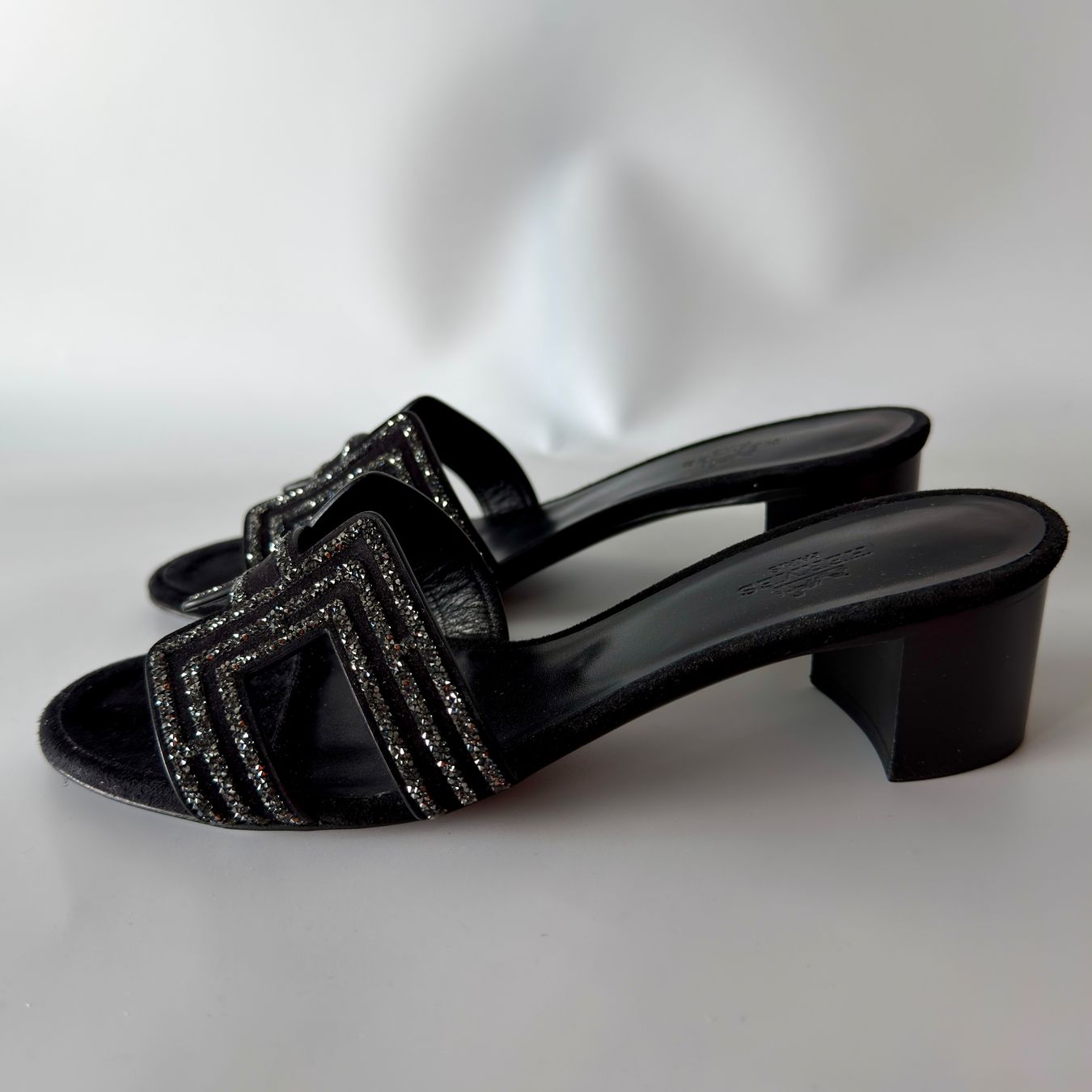 Hermès Scarpe da donna: Authentiques Sandales HERMÈS Oasis strass 37 noir – Usato da Carouge GE venduto da loveluxury 3