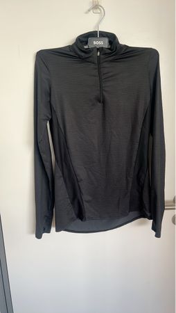Schwarzes Sportoberteil mit Reissverschluss, Grösse XS