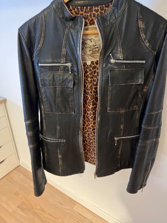 Echtlederjacke schwarz
