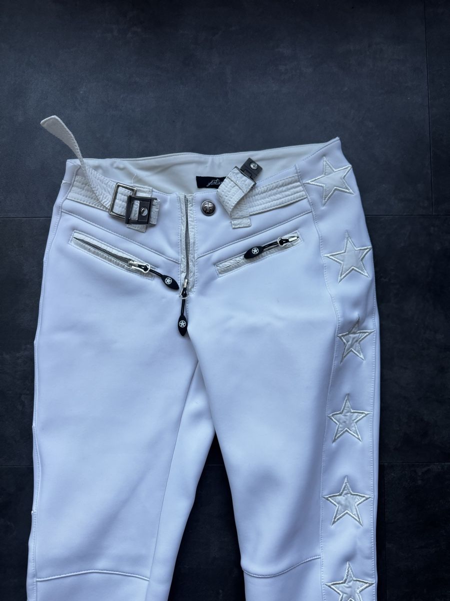 Jet Set Pantaloni: White JETSET Ski Pants with Star - Skihose – Nuovo (secondo la descrizione) da Zürich venduto da forestF4iry 1
