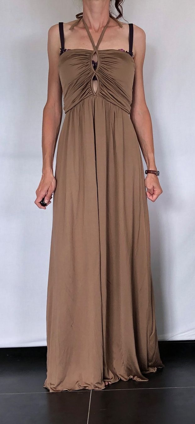 Max Mara Kleider: Robe bustier maxi couleur bronze Pianoforte di Max Mara – Gebraucht aus Coppet von Vanessamode 3