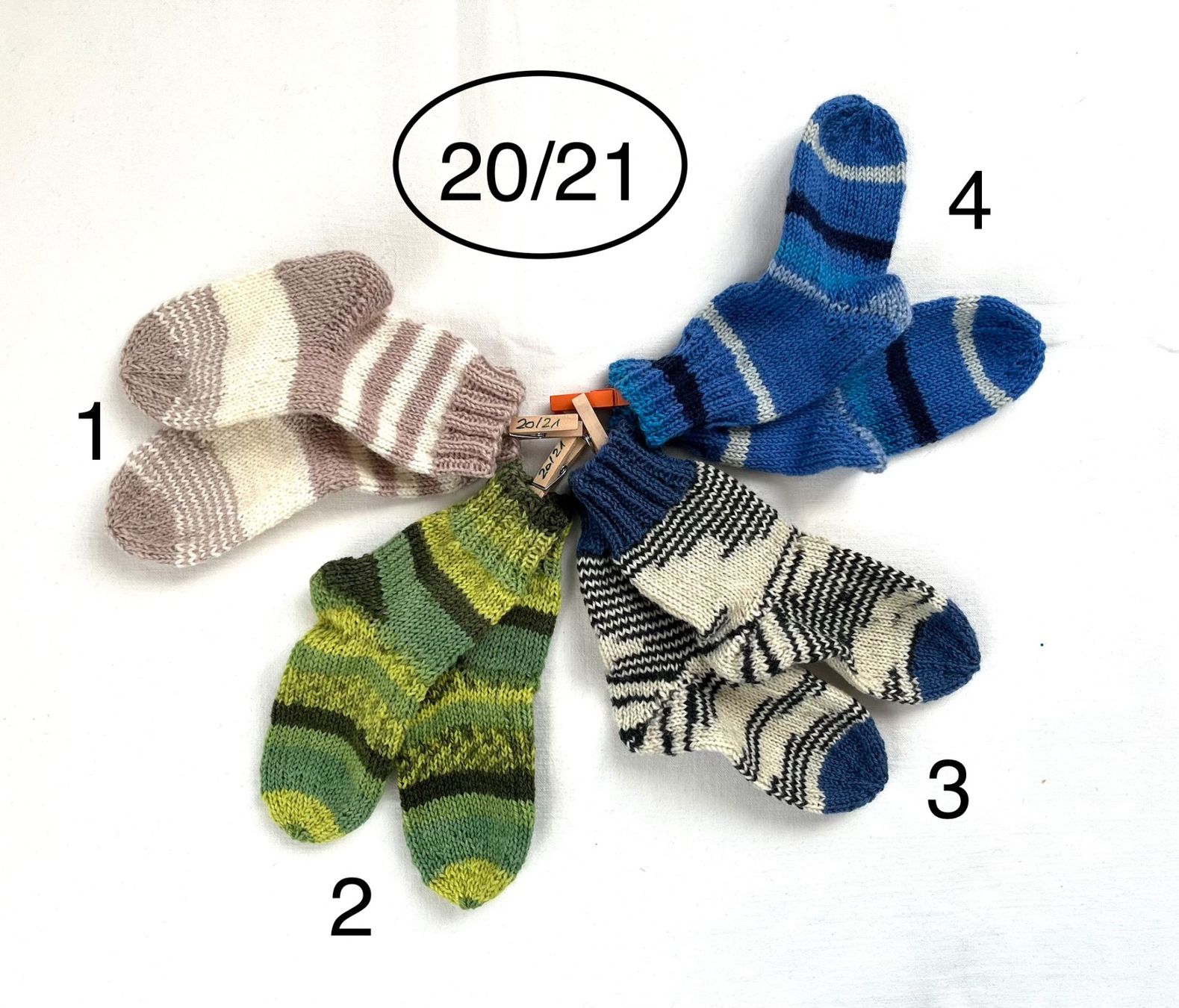 Calze per bambini: handgestrickte Socken, 20/21 – Nuovo e nell'imballaggio originale da Engelburg venduto da rautibus