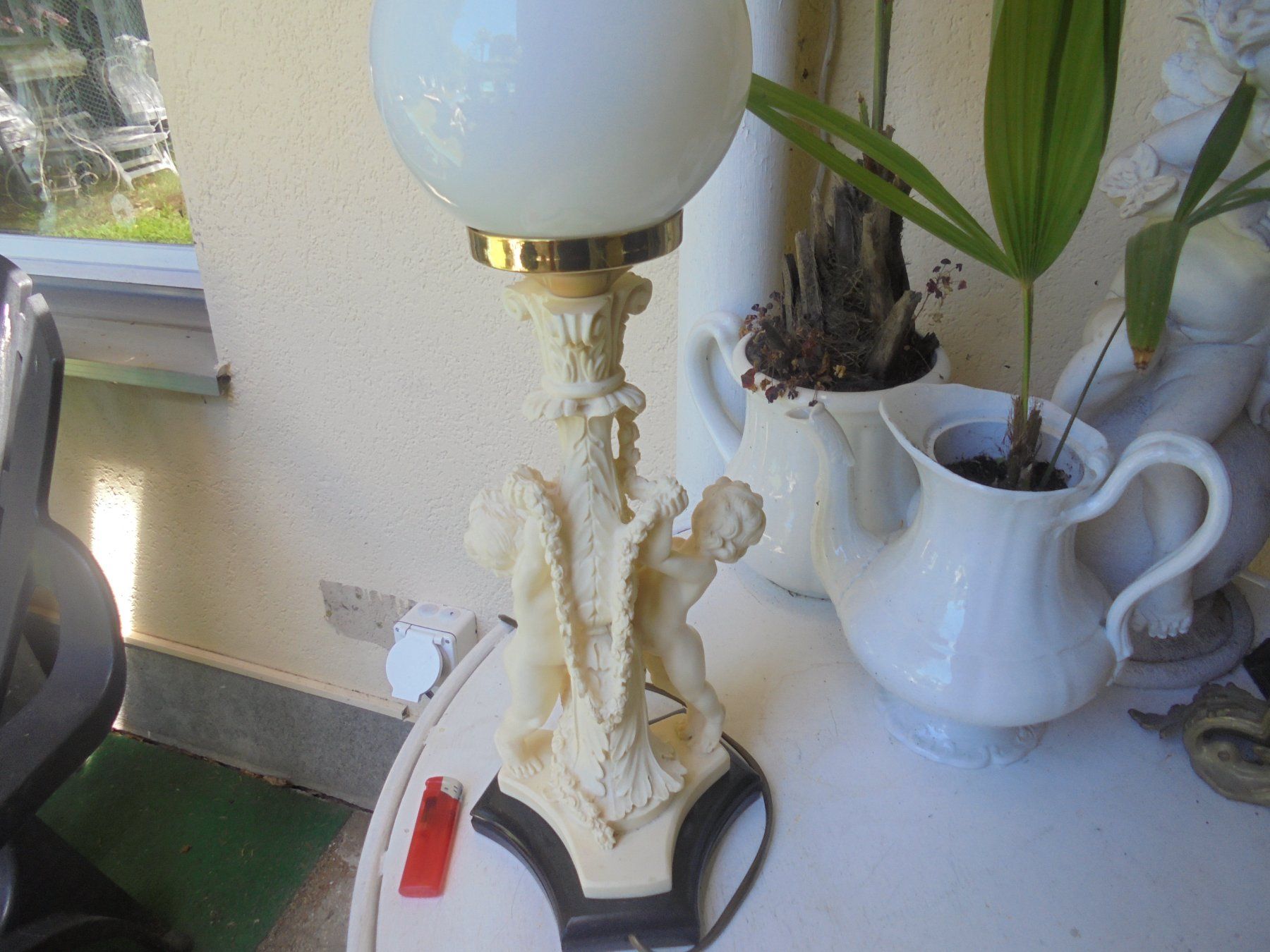 Lampade: Alte Putti-Tischlampe ca. 1950-60 – Usato da Camorino venduto da Hunpete 6